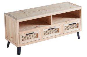 FIELD TV CABINET 126 x 42 CM CEDAR / RATTAN. OK1448