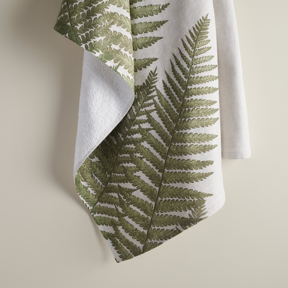 Hammam Terry Bamboe Katoenen Handdoek - Varenprint