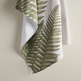 Hammam Terry Bamboe Katoenen Handdoek - Varenprint