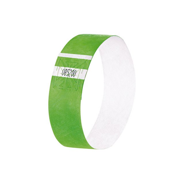 Braccialetti per eventi Sigel super soft 255x25mm verde neon 120 pz. incl. etichette