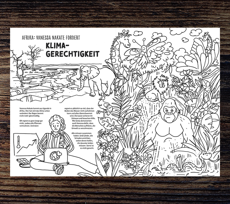 Climate protection coloring book for children