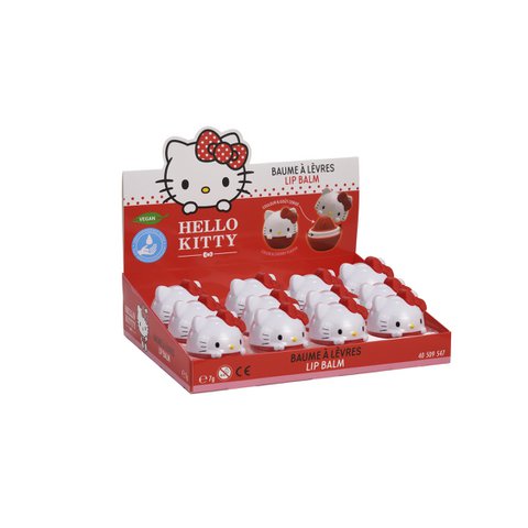 Hello Kitty, Lippenbalsam, Lippenpflege, Duftend, Aromen, Erdbeere, Feuchtigkeitszufuhr, Kinder, Vegan, 7g, TAKE CARE