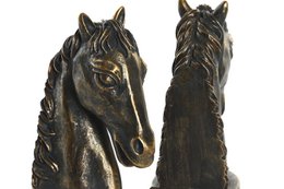 SUJETALIBROS SET 2 RESINA 23X9X19 CABALLO COBRIZO FD205472