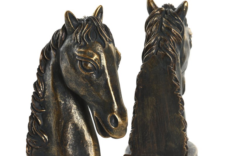 SUJETALIBROS SET 2 RESINA 23X9X19 CABALLO COBRIZO FD205472