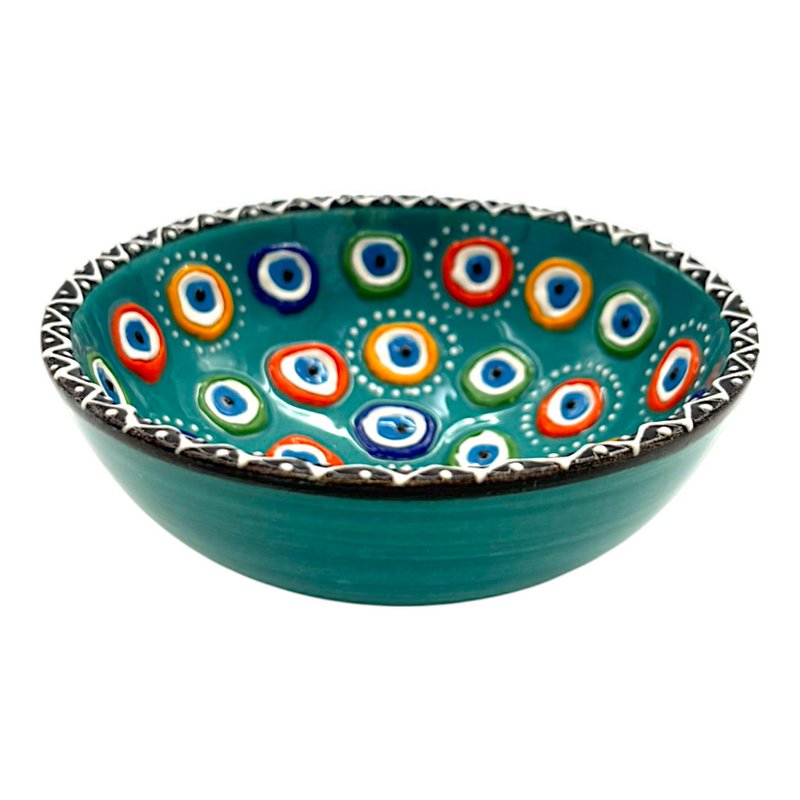 Keramikschale - Evil Eye - Türkis - 12cm