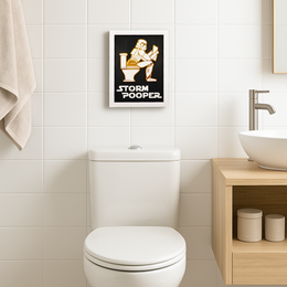 Grappige badkamerwandteken - Stormtrooper Toilet Humor - Storm Poeple Laser Cut Wood Plaque - Geek Decor