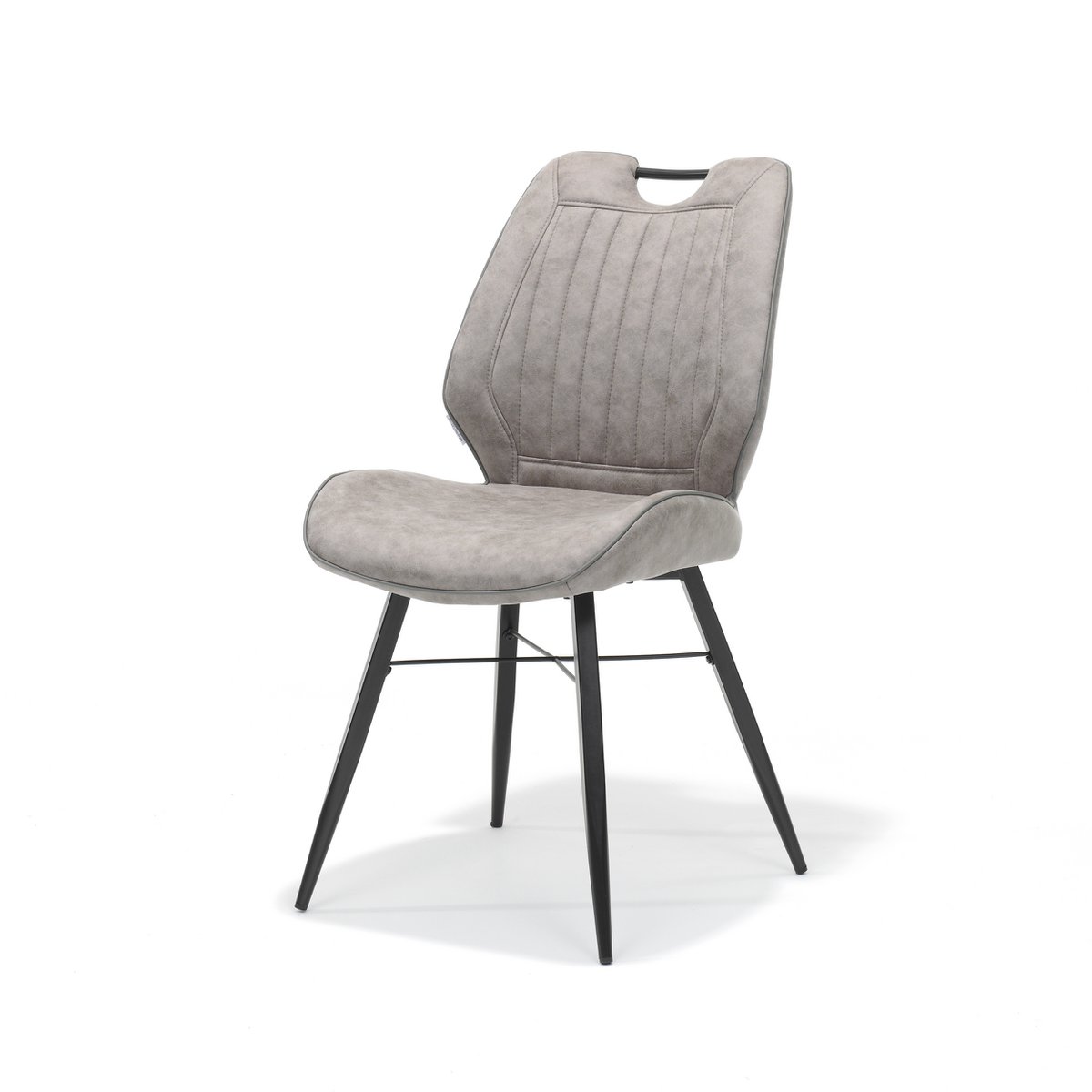 Chair Quattro Black Fabric Soft Pebble