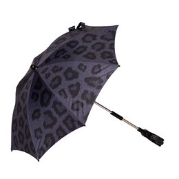 Leopard print parasol pram/buggy with UV-resistant coating and 1-year warranty.