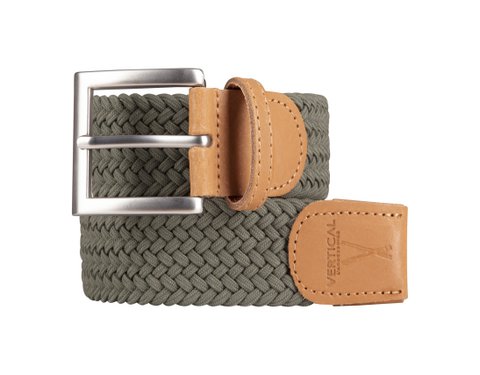 Elastischer geflochtener Gürtel in Khaki