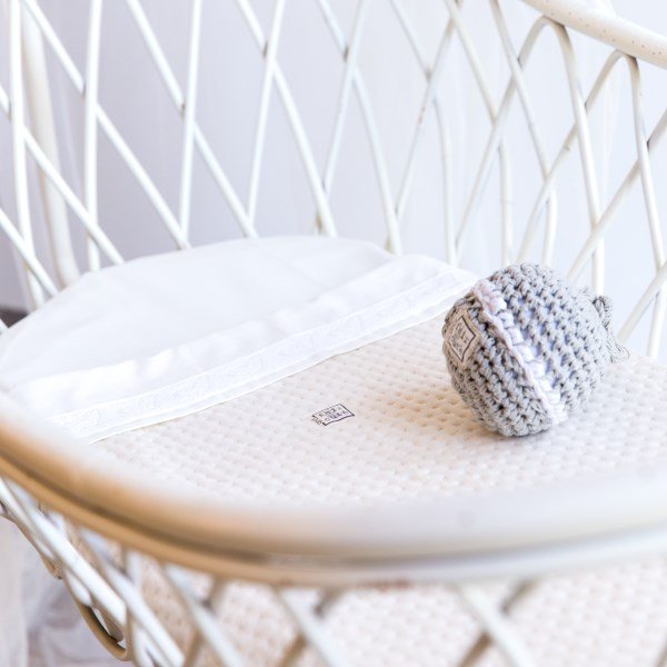 Babybettdecke Sommerbraun - weiche Punkte