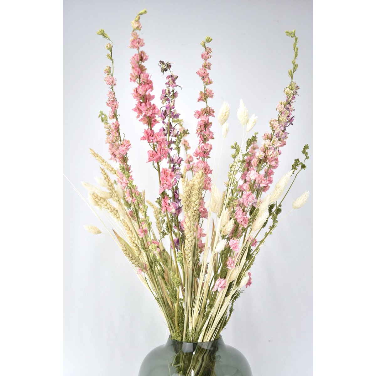 Tørret blomsterbuket - Naturrosa - 70 cm