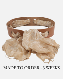 MADE TO ORDER Emi | Customizable Scarf Loops Leather Belt