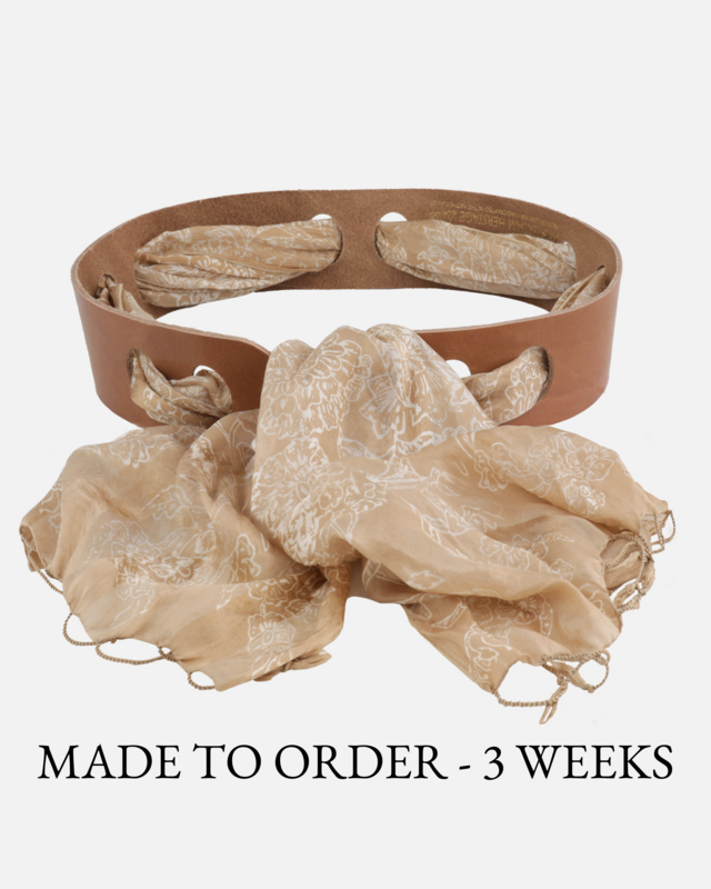 MADE TO ORDER Emi | Customizable Scarf Loops Leather Belt