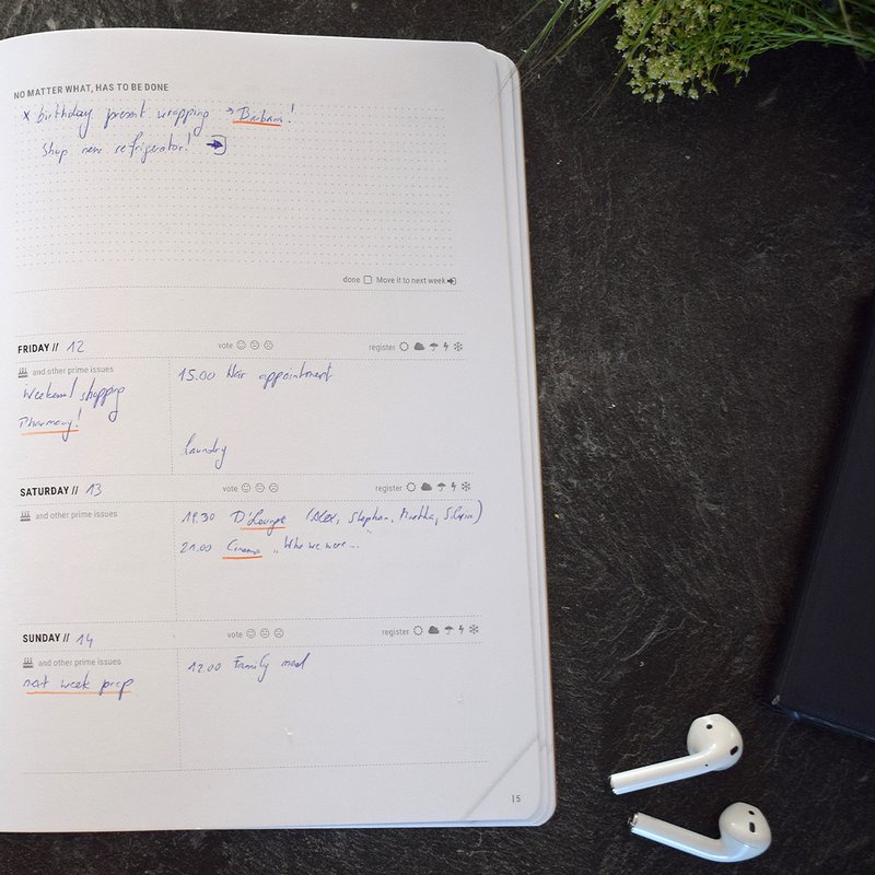 Cuaderno de papelería planificador semanal