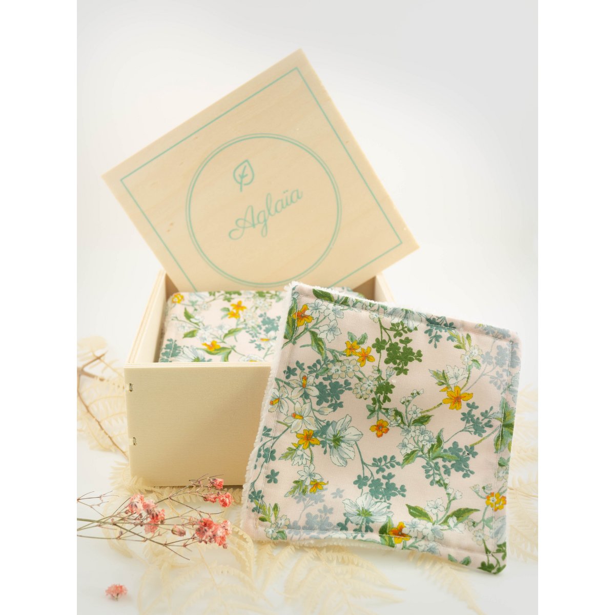 Box lingettes démaquillantes lavables - Semainier de 7 lingettes