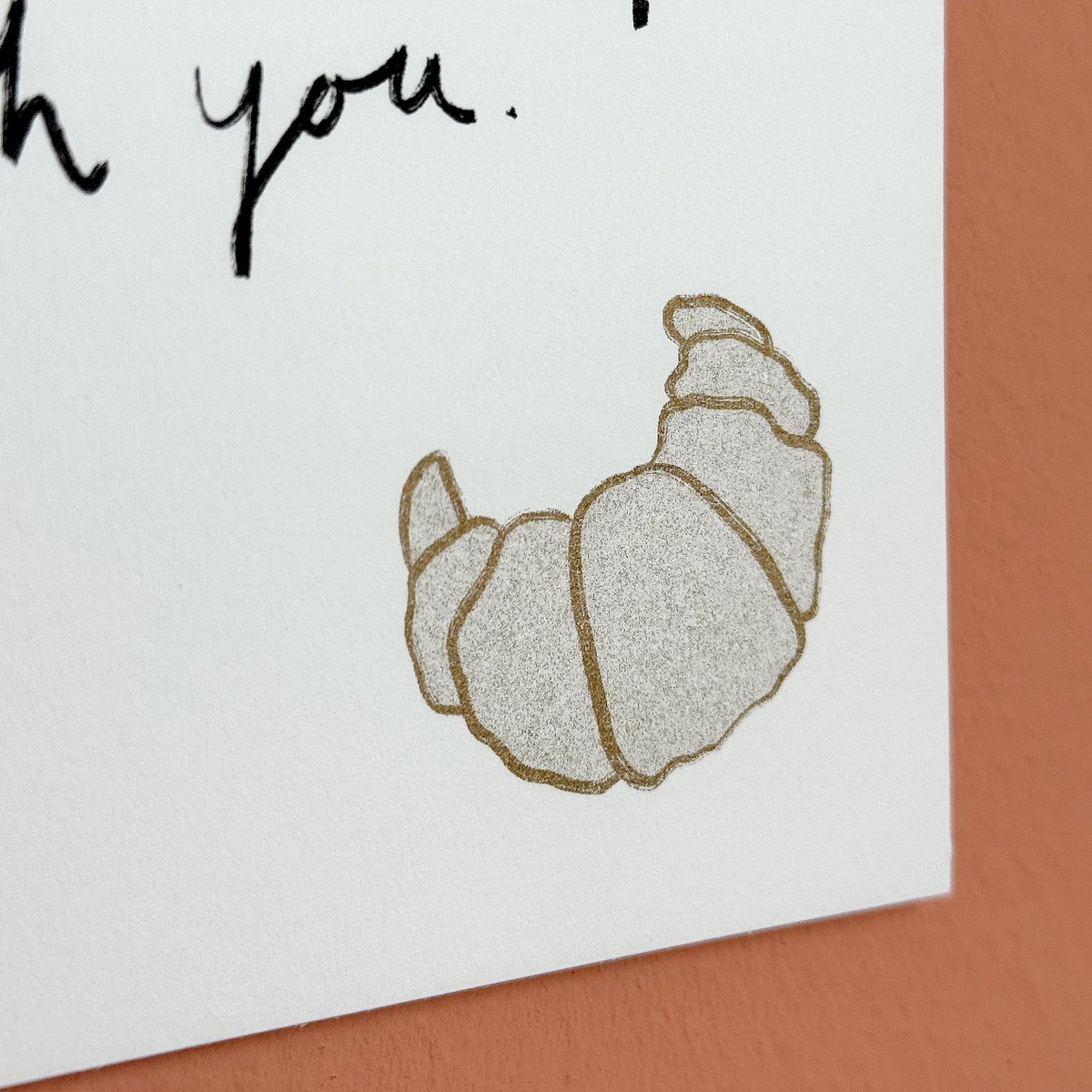 Postkort "Proof of Love: Croissant" | Kort til det ultimative bevis på kærlighed
