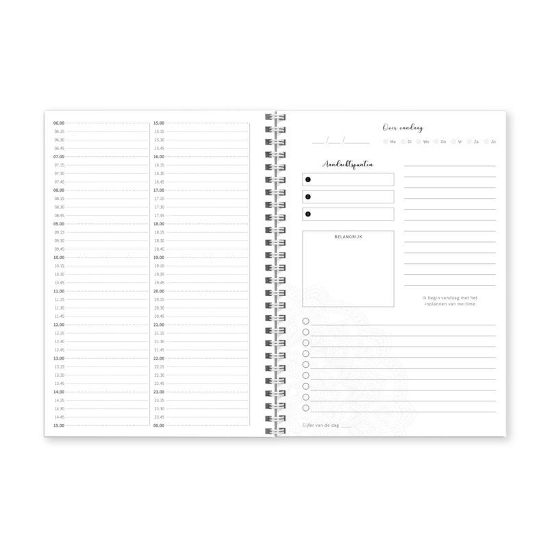 A5 dagplanner 'Mandala' planboekje met ringband