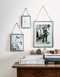 Photo Frame Metal with Lock Gold 30x40x0.7cm