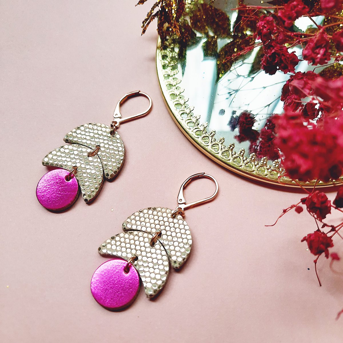 CALDER Orecchini Fucsia Chiaro