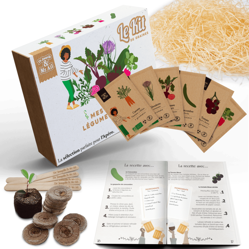 Mes P'tits Légumes Apéro – Thematisches Gartenset – Kreativset – DIY – Weihnachtsgeschenk