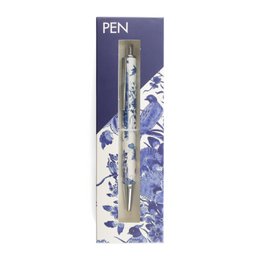 Stylo bille dans coffret, oiseau bleu de Delft