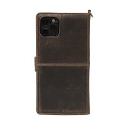Apple iPhone XS Max Bookcase Case ciemnobrązowy Skóra