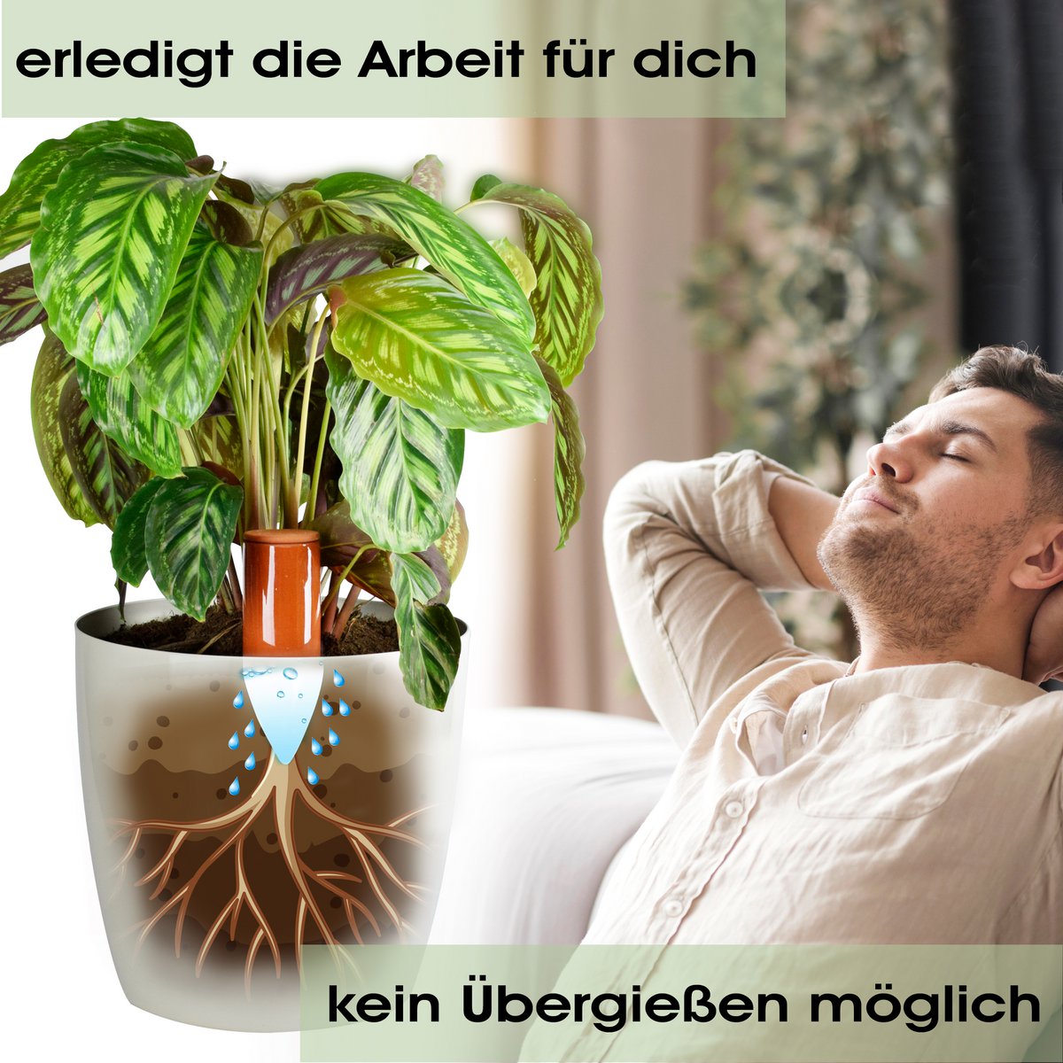 Terracotta Bewässerungshilfe håndgefertigt - 530 ml