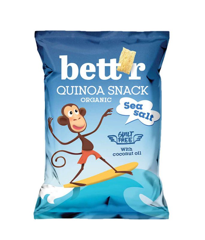 Quinoa Snacks Sea Salt, organic, Bett'r, 50g