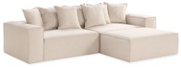 Van Morris  L-shaped  sofa, R/L Beige Chenille, removable & washable covers