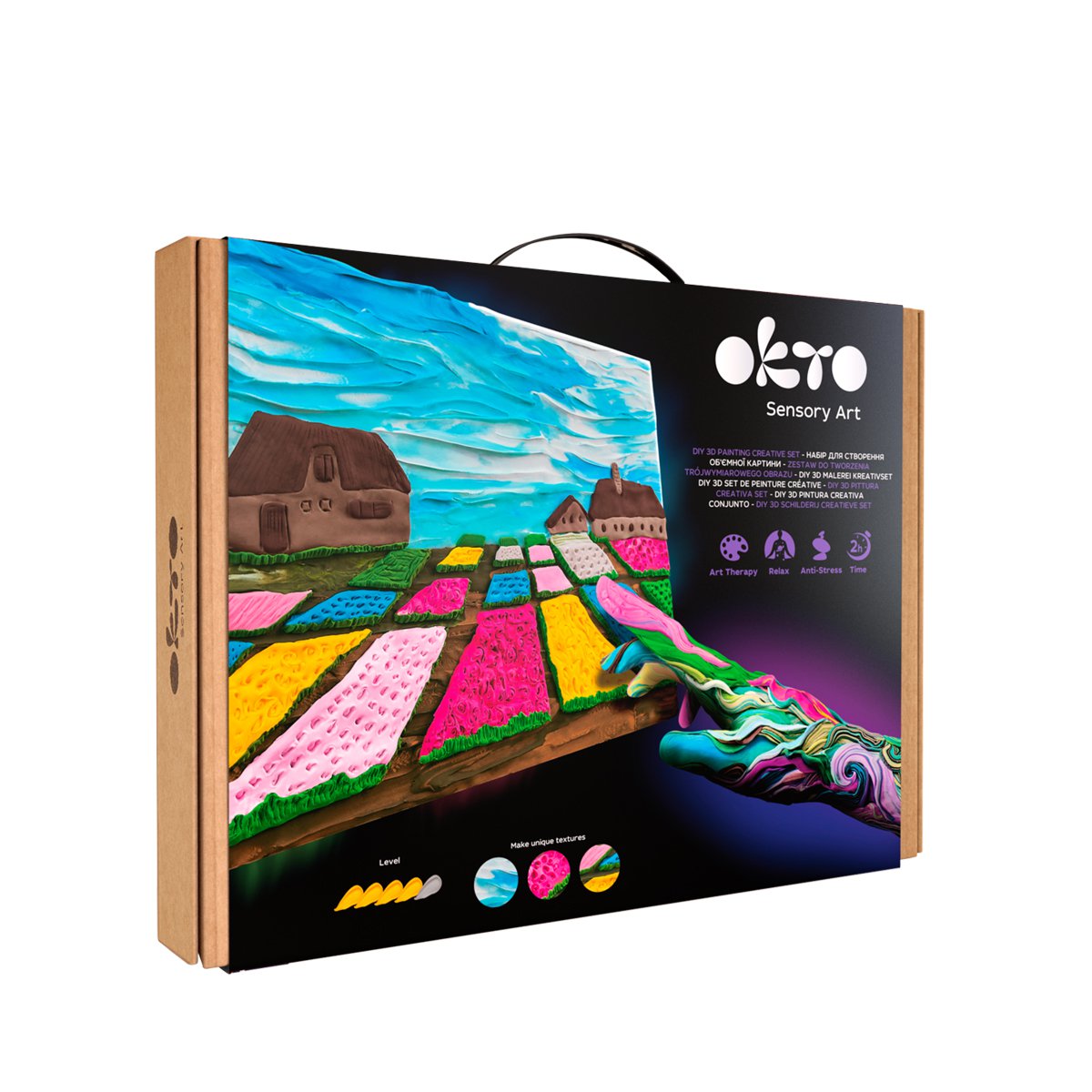 Okto Sensory Art 3D Painting - Masterpiece - Flowerbeds In The Netherlands, Vincent Van Gogh