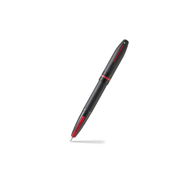 Vulpen SHEAFFER Icon E9108 F Mattschwarz lackierte rote PVD-Besätze