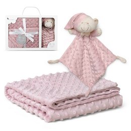 COUVERTURE A BULLES - 80 X 110 - POLAIRE CORAIL + DOUDOU 28X17 - MOD. OSITO - ROSE FONCÉ