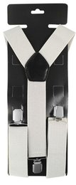 Suspenders total length 95 cm, gray