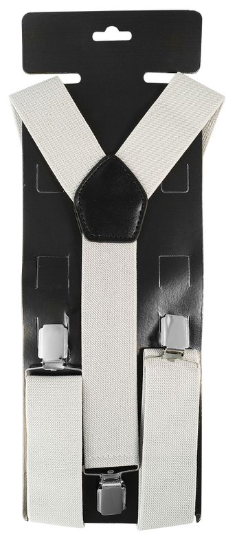 Suspenders total length 95 cm, gray