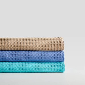 Badhanddoek | Katoenwafel XL Structuur Aqua | 90x150cm