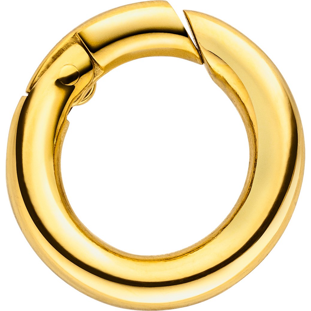 Glamour veerring 15mm van roestvrij staal goud gepolijst