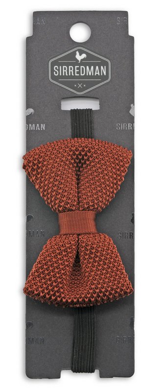 Sir Redman knitted kids bow tie rust brown