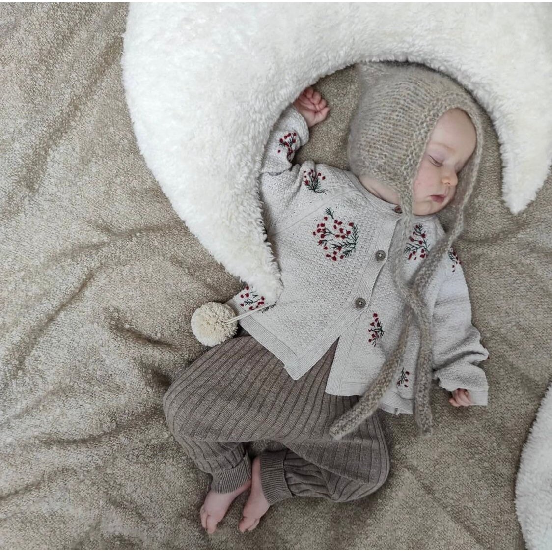 Oreiller d’allaitement – ​​Oreiller d’allaitement en coton doux, support ergonomique d’alimentation pour bébé, décor de chambre d’enfant neutre, cadeau de baby shower
