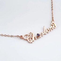 Volledige zilveren diamanten naamketting