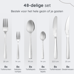 Besteckset Essential – 8 Personen / Silber 18.0 Edelstahl