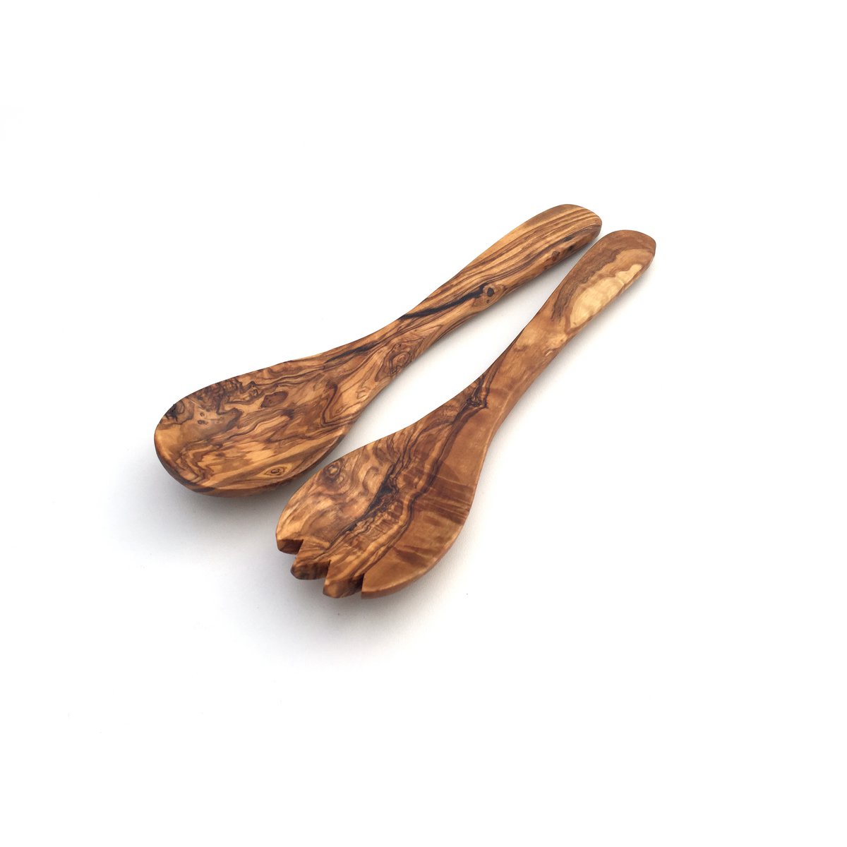 Set of 2 salad servers Kyiv made of olive wood