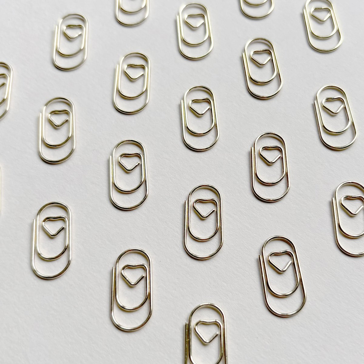 Bracket Heart Heart Clip Gold Metal Office Clip Paper Bracket (PU = 10 stuks)