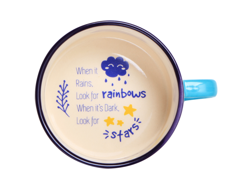 Rainbows & Stars, Stonenamel Suppe Cup, bageform