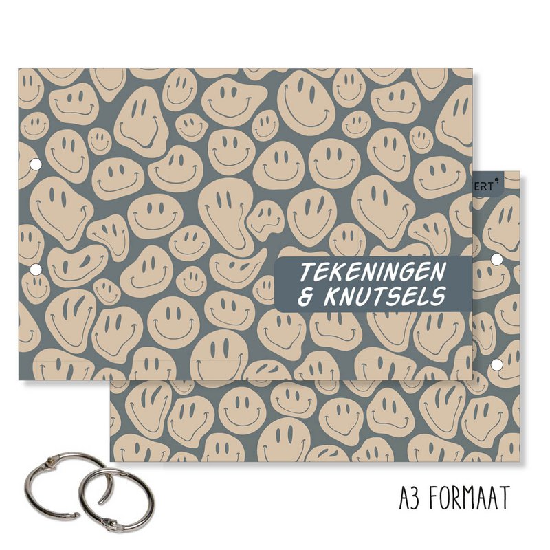 XXL storage bundle drawings and crafts Smiley Blue | A3 format