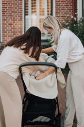 Kocyk niemowlęcy z otworami maxi-cosi - wełna merynosów