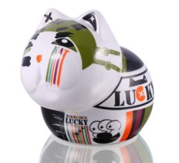 Big Money Bank, sparegris, porcelæn, Lucky Cat Comando