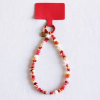 Phone cord mixed beads - coral mix