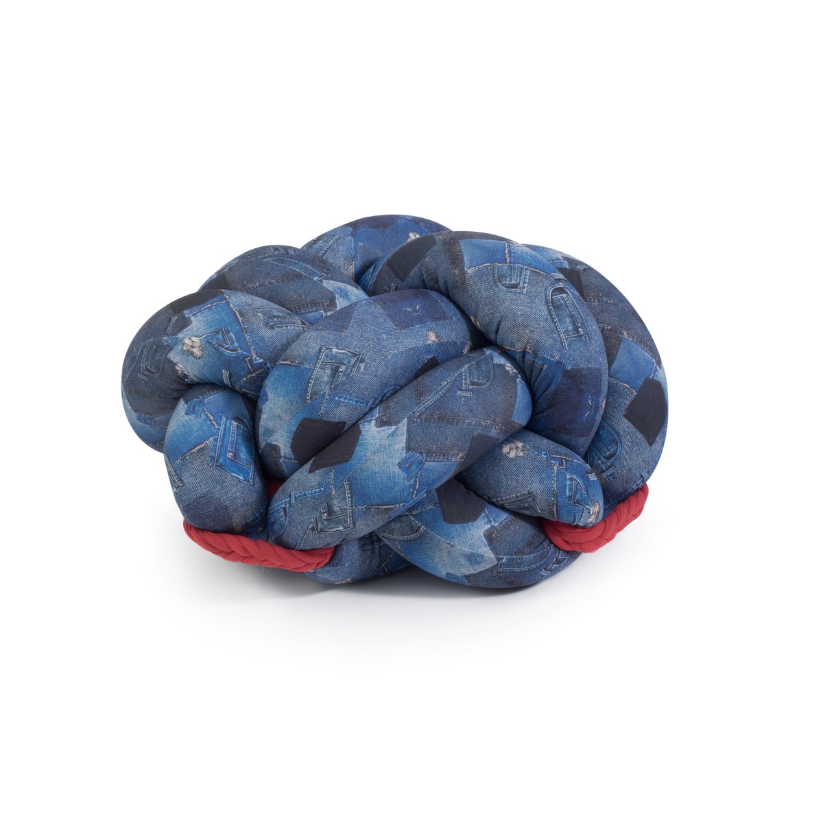 Knotty Knot Large Knot Cushion - Blue Jeans