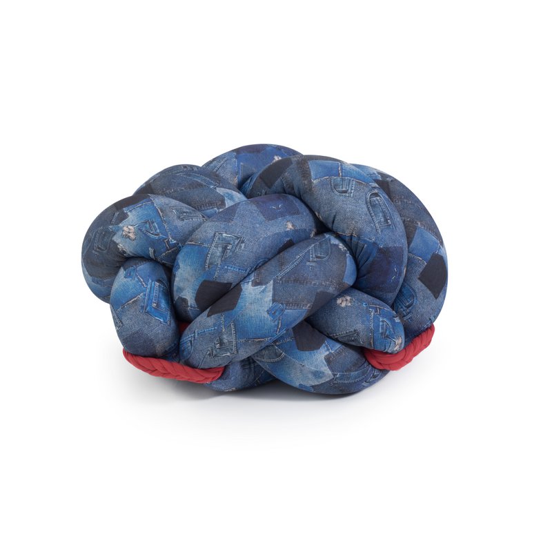 Knotty Knot Large Knot Cushion - Blue Jeans