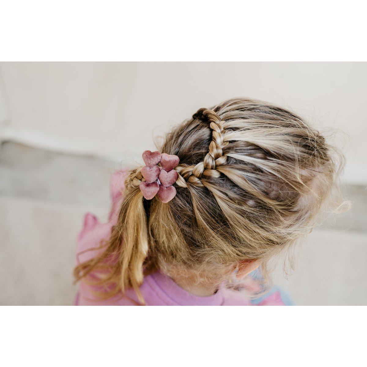 Sæt med hårspænder hjerter - gammel pink